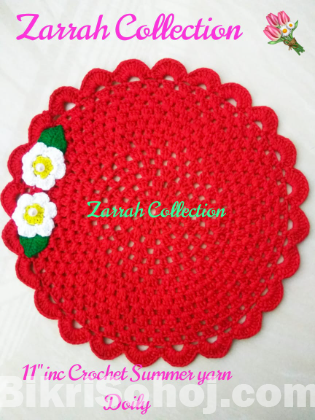 Unique Awesome Designs, crochet Doily Plate mate Round 11